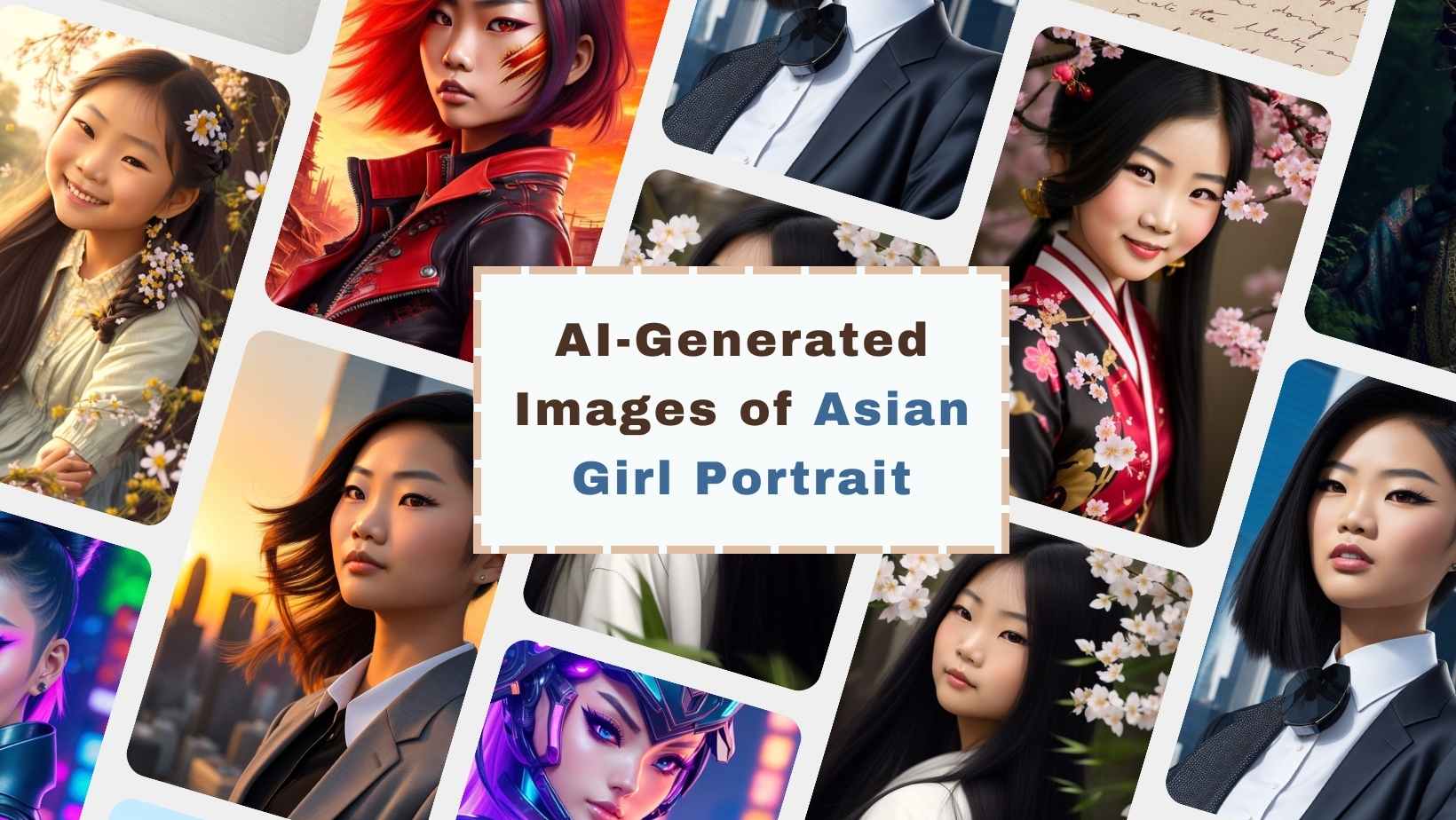 AI-Generated Images of Asian Girl Portrait