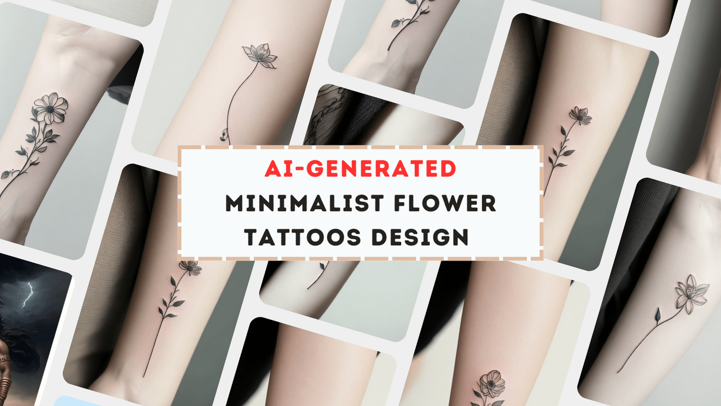 AI-Generated Minimalist Flower Tattoos Design That Will Blow Your Mind