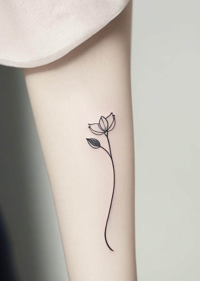 Minimalist Flower Tattoos