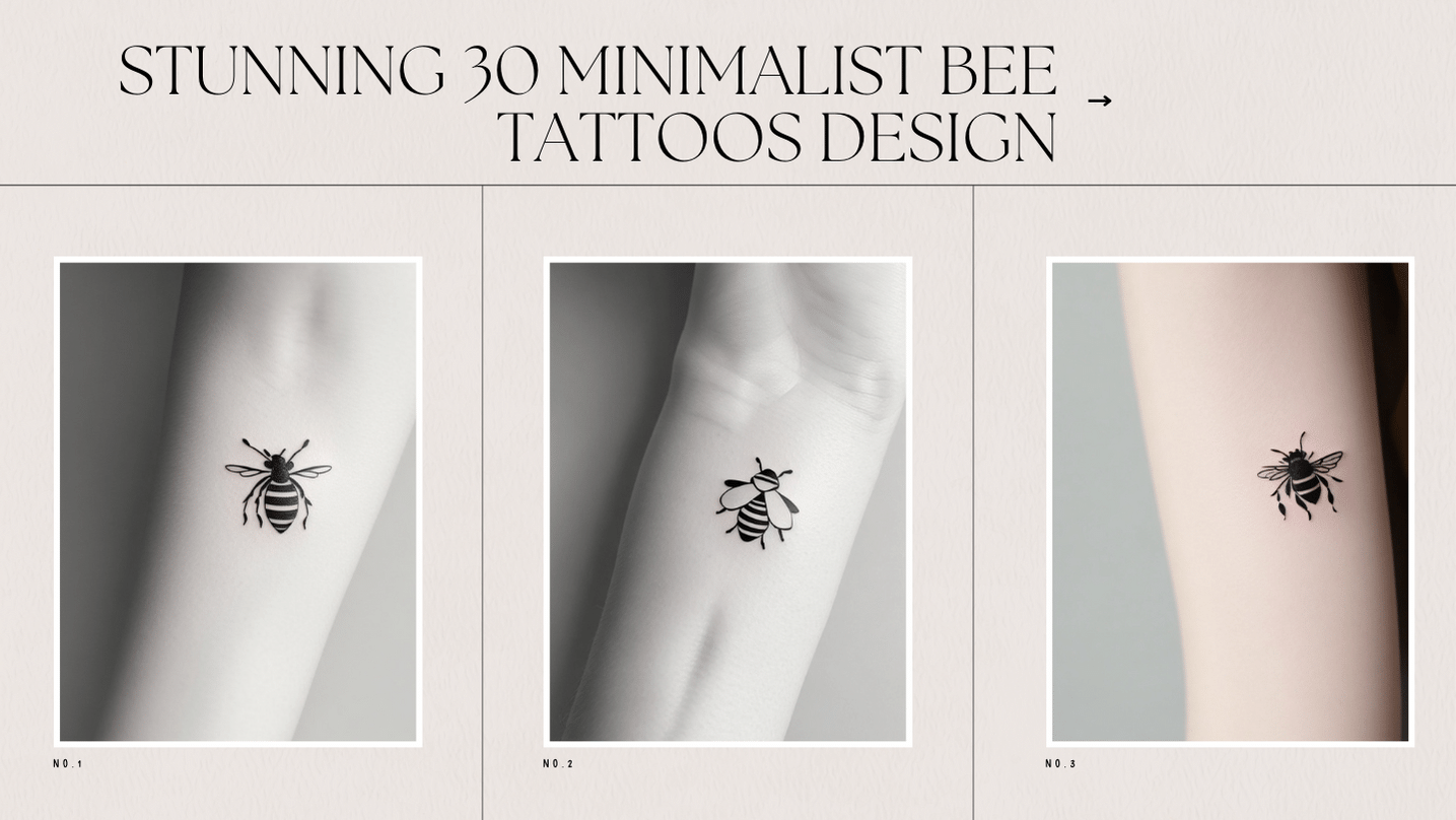 Stunning 30 Minimalist Bee Tattoos Design: You Have to See It to Believe It
