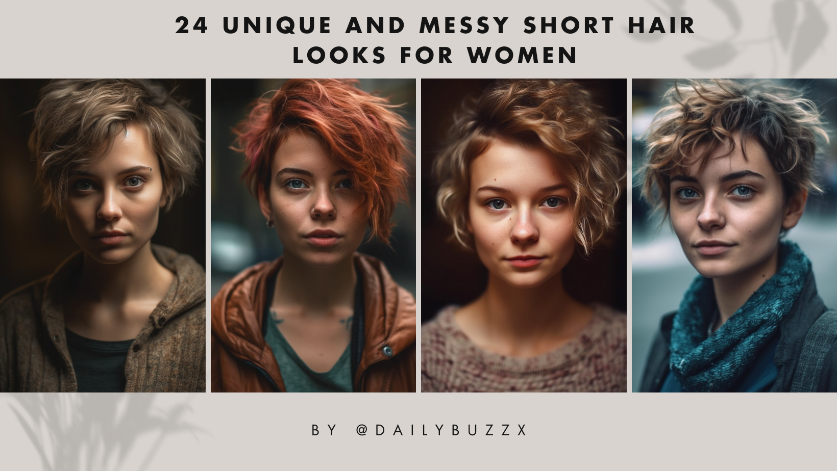 24 Unique and Messy Short Hair Looks for Women